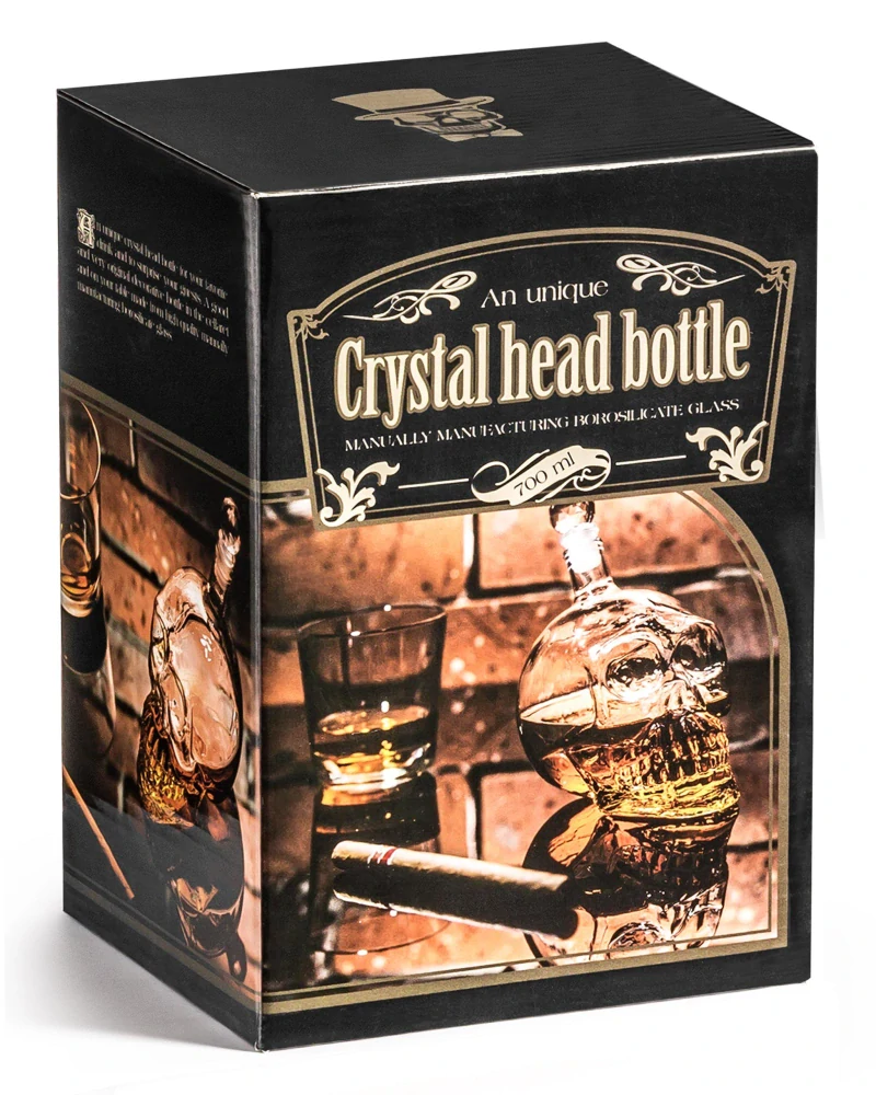 Křišťálová karafa - lebka 650 ml