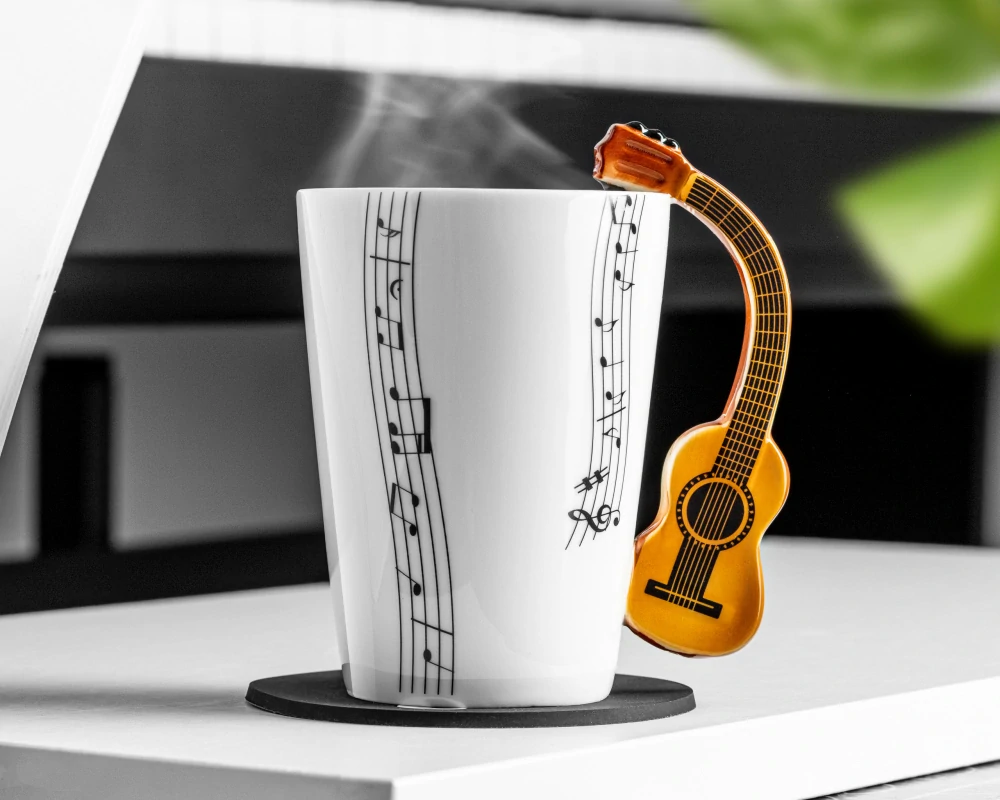Music hrnek klasická kytara + podtácek