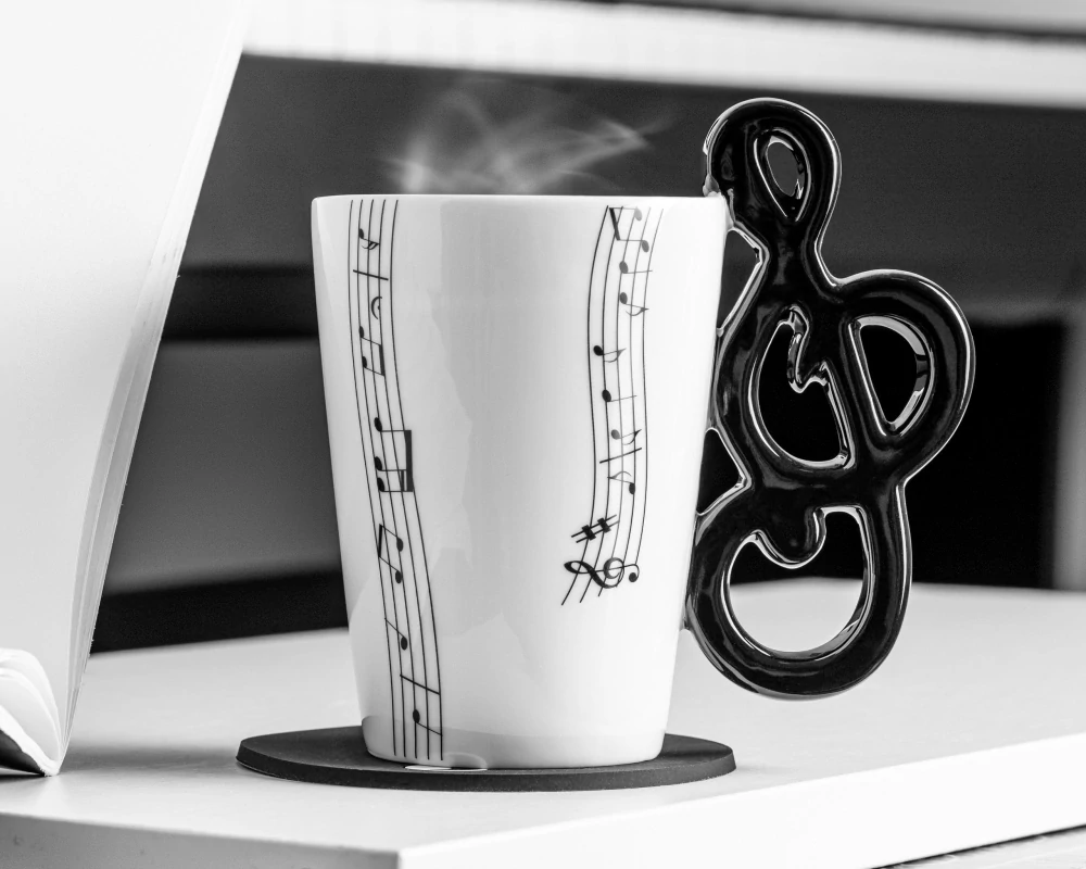 Music hrnek houslový klíč + podtácek