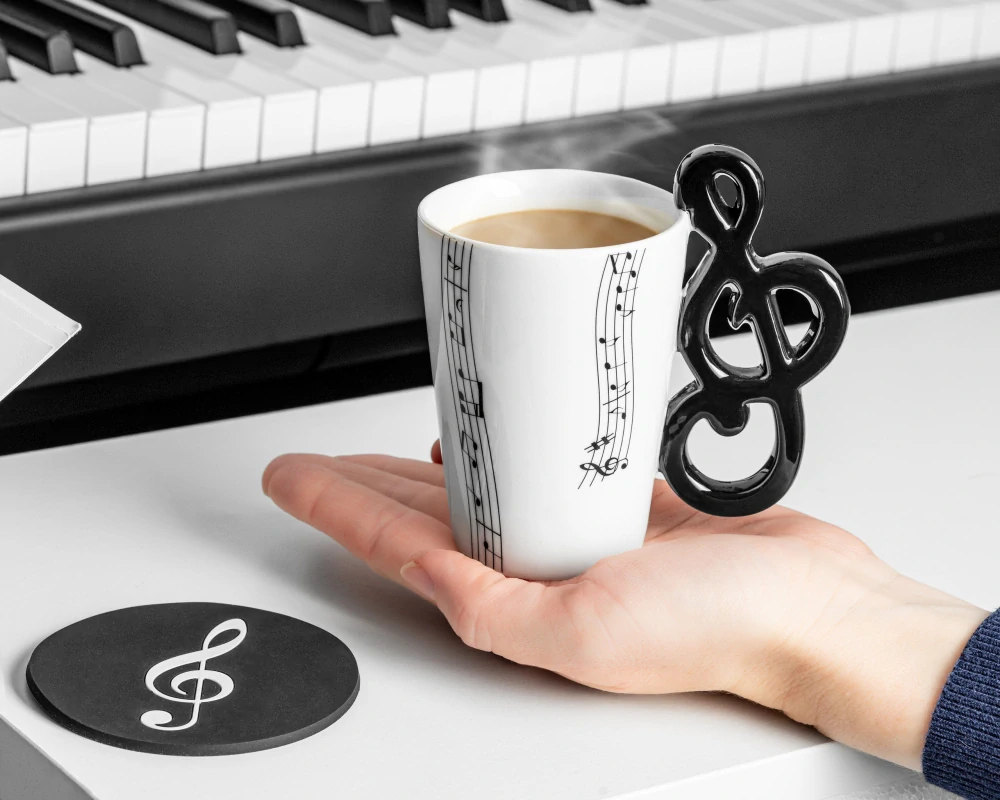 Music hrnek houslový klíč + podtácek
