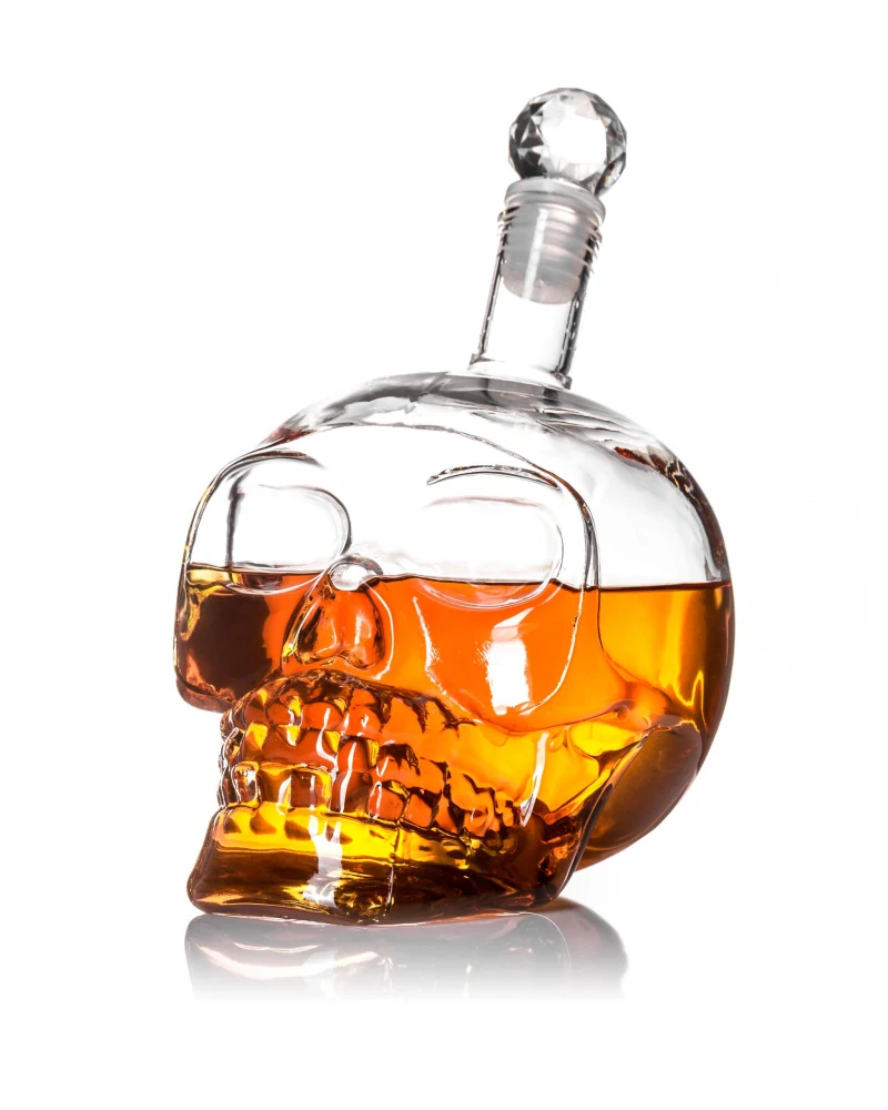 Křišťálová karafa - lebka 650 ml