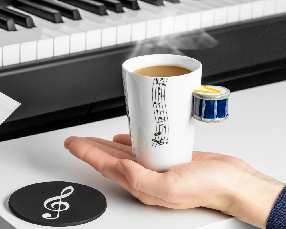 Music hrnek buben + podtácek