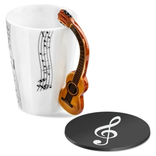 Music hrnek klasická kytara + podtácek