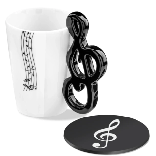 Music hrnek houslový klíč + podtácek
