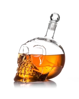 Křišťálová karafa - lebka 650 ml